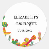 Sticker Rond Taco bout amour Final Fiesta Bachelorette Week-end (Devant)