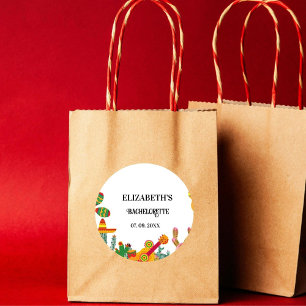 Sticker Rond Taco bout amour Final Fiesta Bachelorette Week-end