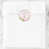 Sticker Rond Taco bout fun fiesta mexicaine premier anniversair (Sac)