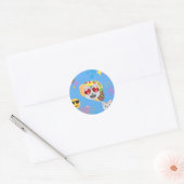 Sticker Rond taco cat emoji (Enveloppe)