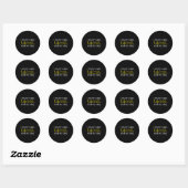 Sticker Rond Taco Mexican Foodie Gift Taco Funny (Feuille)