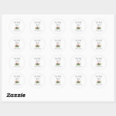 Sticker Rond Taco moderne Bout Love Cactus Mariage Succulent (Feuille)