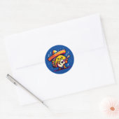 Sticker Rond Taco Musical : 8 Bits Fiesta Fun (Enveloppe)