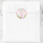 Sticker Rond Taco sur le plaisir fiesta mexicaine fille anniver (Sac)