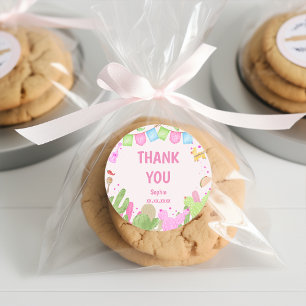 Sticker Rond Taco sur le plaisir fiesta mexicaine fille anniver