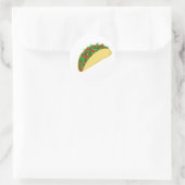 Sticker Rond Taco Time - mangeons des tacos (Sac)
