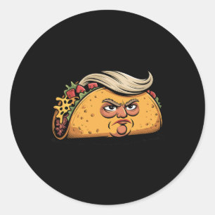 Sticker Rond Taco Trump Toujours Se Défile Humour Politique Gou