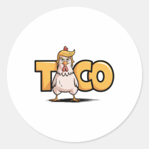 Sticker Rond Taco Trump Toujours Se Défile Humour Politique Gou