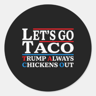 Sticker Rond Taco Vintage drôle