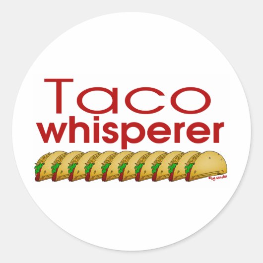 Sticker Rond Taco Whisperer (Devant)