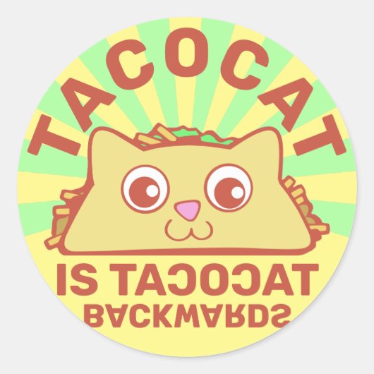 Sticker Rond Tacocat Retro Carnival (Devant)