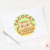 Sticker Rond Tacocat Retro Carnival (Enveloppe)