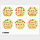 Sticker Rond Tacocat Retro Carnival (Feuille)