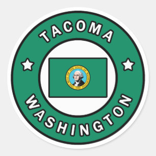 Sticker Rond Tacoma Washington