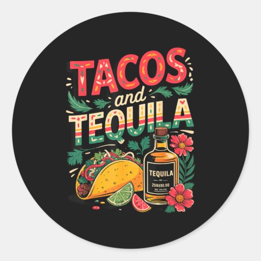 Sticker Rond Tacos et (Devant)