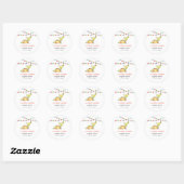 Sticker Rond Tacos & Tequila Fiesta  douche de couple scellé (Feuille)