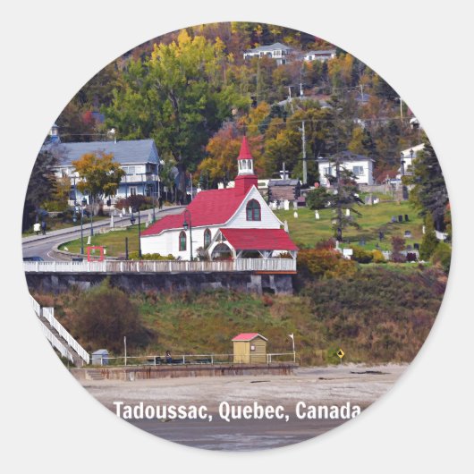 Sticker Rond Tadoussac, Québec, Canada (Devant)
