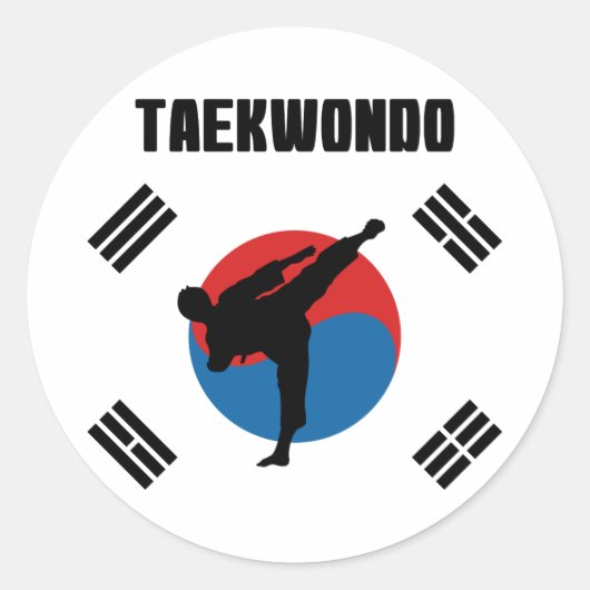 Sticker Rond Taekwondo (Devant)