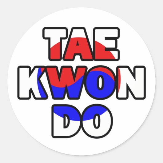 Sticker Rond Taekwondo (Devant)