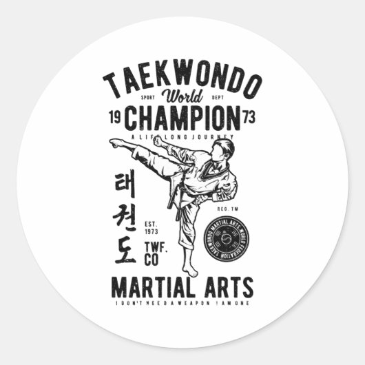 Sticker Rond Taekwondo (Devant)