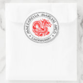 Sticker rond {Taekwondo Dragon} (Sac)