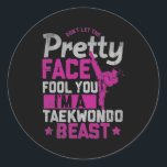 Sticker Rond Taekwondo for Kids Girls Self Defense Men Women<br><div class="desc">Taekwondo for Kids Girls Self Defense Men Women Boys Gift. Perfect gift for your dad,  mom,  papa,  men,  women,  friend and family members on Thanksgiving Day,  Christmas Day,  Mothers Day,  Fathers Day,  4th of July,  1776 Independent day,  Veterans Day,  Halloween Day,  Patrick's Day</div>