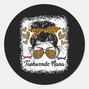 Sticker Rond Taekwondo Nana amateurs d'arts martiaux mode sport