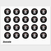 Sticker Rond Taekwondo Panda Drôle Tkd Coréen (Feuille)