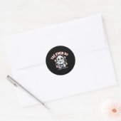 Sticker Rond Taekwondo Panda Drôle Tkd Coréen (Enveloppe)