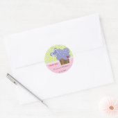 Sticker Rond Tag cadeau Merci de fête d'anniversaire de raisins (Enveloppe)