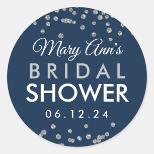 Sticker Rond Tag de la préférée nuptiale Parties scintillant ar