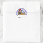 Sticker Rond Tags cadeaux Christmas Shar Pei (Sac)