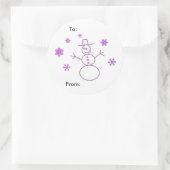 Sticker Rond Tags Snowman (Sac)