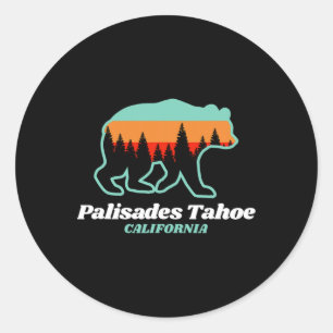 Sticker Rond Tahoe Palisades Ski Snowboard Californie Bea