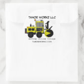 Sticker Rond Tahoe Workz Llc - Services d'enlèvement de neige (Sac)