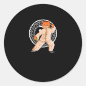 Sticker Rond Tai Chi Ying Yang Tai Chi Cat (Devant)