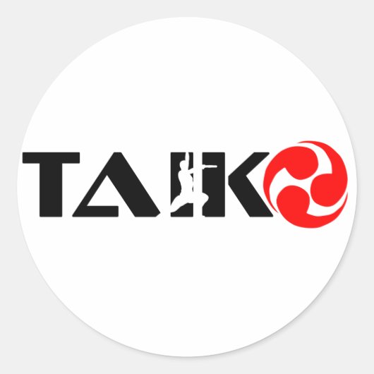 Sticker Rond Taiko Guy (Design 1) (Devant)