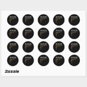 Sticker Rond Taille des puces S (Feuille)