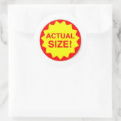 Sticker Rond Taille réelle (Sac)