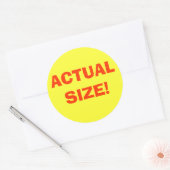 STICKER ROND TAILLE RÉELLE ! (Enveloppe)