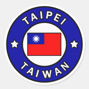 Sticker Rond Taipei Taïwan