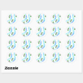 Sticker Rond TAITIARE (Bleu) (Feuille)