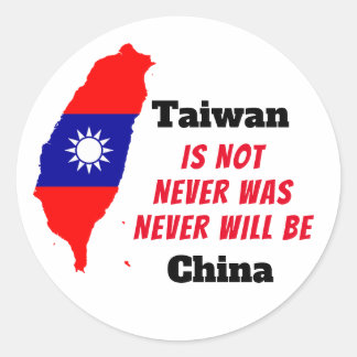Sticker Rond Taiwan n'est pas la Chine