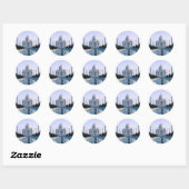 Sticker Rond Taj Mahal (Feuille)