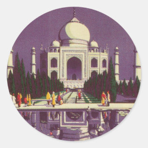 Sticker Rond Taj Mahal, Agra