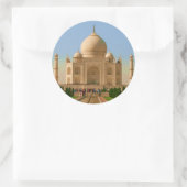 Sticker Rond taj mahal clair (Sac)