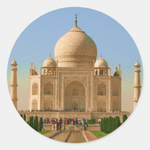 Sticker Rond taj mahal clair