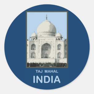 Sticker Rond Taj Mahal Inde