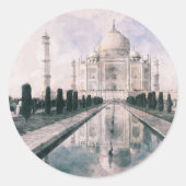 Sticker Rond Taj Mahal, Inde (Devant)