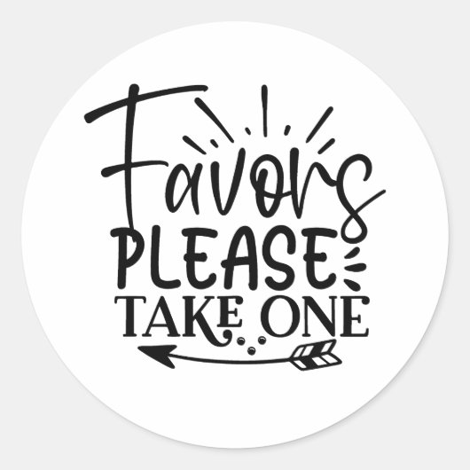 Sticker Rond Take only one (Devant)